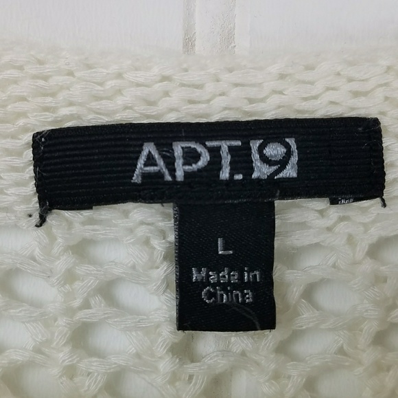 Apt. 9 Winter White & Black Open Knit Sweater - Picture 3 of 4